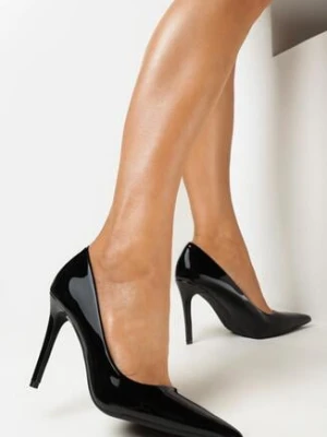 Czarne Wsuwane Szpilki z Noskiem w Szpic Eritria