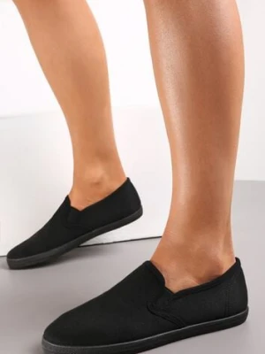 Czarne Wsuwane Tenisówki Materiałowe Jaylisa