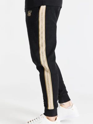 Czarne wybitne pętlowe spodni mankiet SikSilk