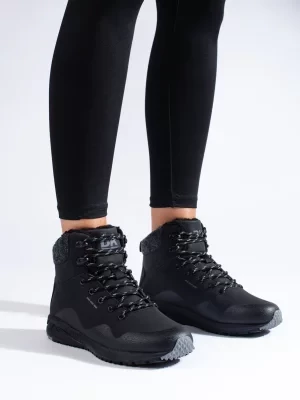 Czarne wysokie buty trekkingowe damskie z ociepleniem shelovet DK
