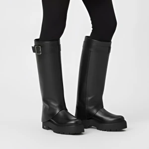 Czarne Wysokie Kozaki Carinii Modne Obuwie Damskie Premium