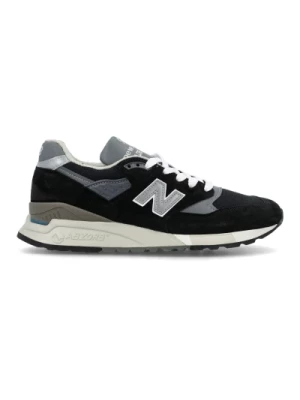 Czarne Zamszowe Sneakersy Niskie Wiązane New Balance