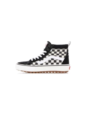 Czarno-Biała Checkerboard Wysoka Sneaker Vans