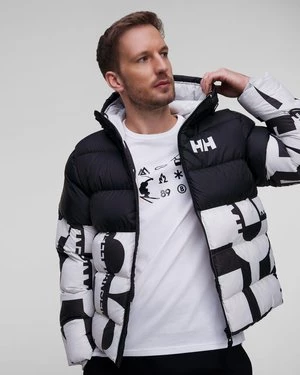 Czarno-biała Kurtka Ocieplana Męska Helly Hansen Active Puffy