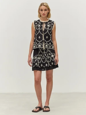 CZARNO-BIAŁA SPÓDNICA MINI Z BAWEŁNY DEVOTION Devotion Twins