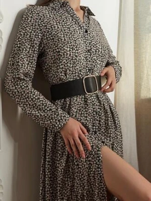 Czarno-Biała Sukienka Hekadia rosa