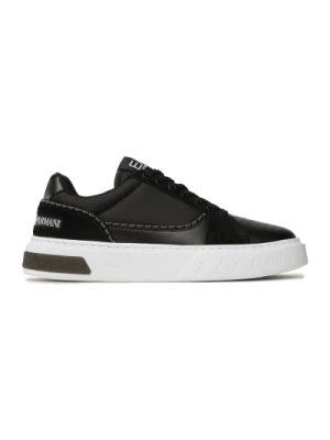 Czarno-Białe Casualowe Sneakersy dla Kobiet Emporio Armani EA7