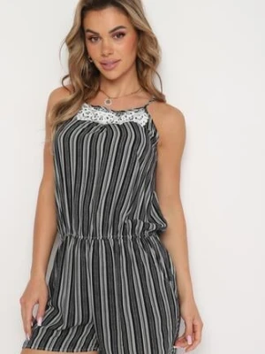 Czarno-Biały Kombinezon Hush new fashion