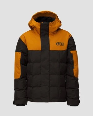 Czarno-brązowa kurtka narciarska dziecięca Picture Organic Clothing Olyver 20/20