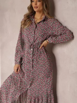 Czarno-Czerwona Sukienka Phinene r&f fashion