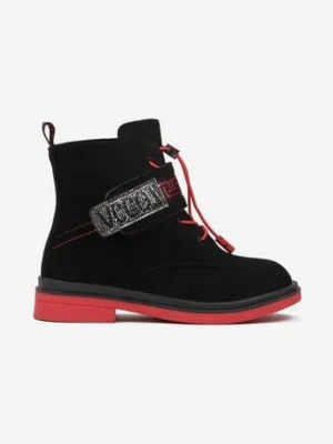 Czarno-Czerwone Botki Diomeope tom.m