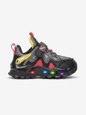 Czarno-Czerwone Buty Sportowe LED Tsovla