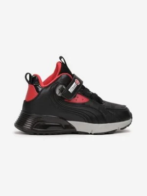 Czarno-Czerwone Buty Sportowe na Rzep Ciara