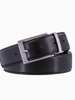 Czarno niebieski dwustronny pasek męski skórzany rozmiar l Puccini