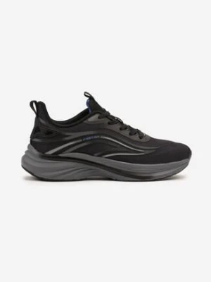 Czarno-Niebieskie Buty Sportowe Sneakersy na Piankowej Podeszwie Linasela