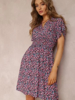 Czarno-Różowa Sukienka Platachus cflo