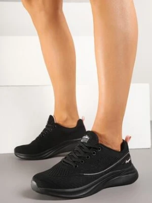 Czarno-Różowe Buty Sportowe Sneakersy na Piankowej Podeszwie Talirens