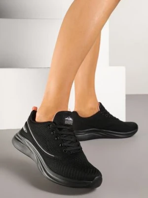 Czarno-Różowe Buty Sportowe Sneakersy Siateczkowe na Podeszwie z Pianki Rellica badoxx