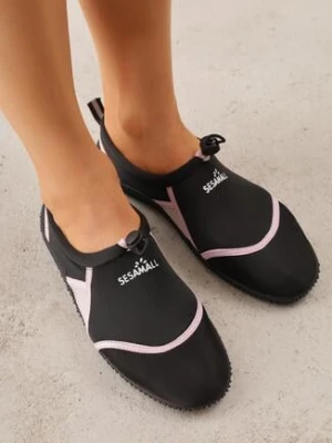 Czarno-Różowe Elastyczne Buty Sportowe do Wody Ralvie