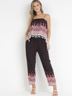 Czarno-Różowy Kombinezon Magnanimous