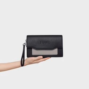 Czarno-Szara Kopertówka Audree Saffiano - Tous