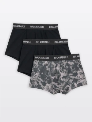 Czarno-szare bokserki bawełniane 3-PAK Reporter