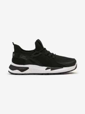Czarno-Szare Buty Sportowe przed Kostkę Wsuwane z Elastyczną Cholewką Ripavela