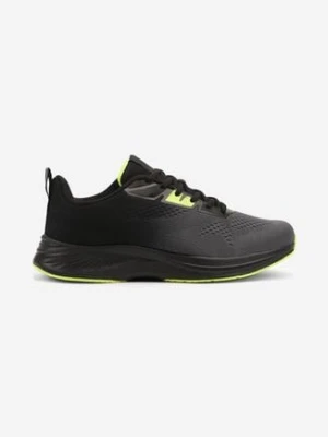 Czarno-Szare Buty Sportowe Sneakersy Ozdobione Tłoczeniem Sarivara