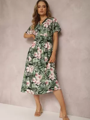 Czarno-Zielona Sukienka Matheisa