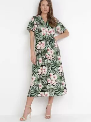 Czarno-Zielona Sukienka Phrixephila