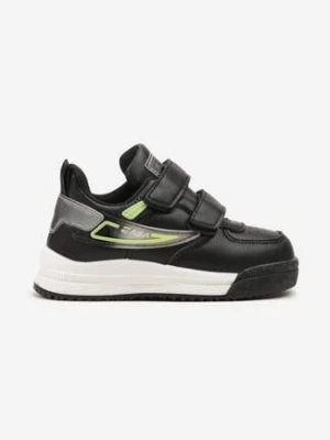 Czarno-Zielone Buty Sportowe Sneakersy ze Skórzaną Wkładką i Cieniowaniem Rilenissa bessky