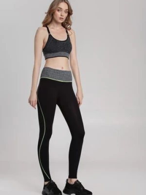 Czarno-Zielone Legginsy Sabrigoria