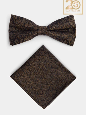 Czarno złota-mucha z poszetką 00274A90DZA Giacomo Conti