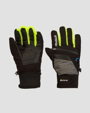 Czarno-żółte rękawice dziecięce Reusch Travis GORE-TEX