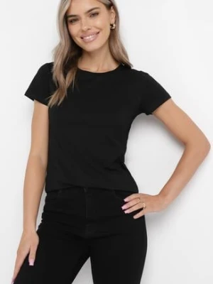 Czarny Basicowy T-shirt Acatine glo-story