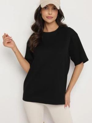 Czarny Bawełniany Klasyczny T-shirt Merovira m&d fashion