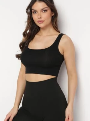 Czarny Bawełniany Tank Top Bez Rękawów Lomalia glo-story