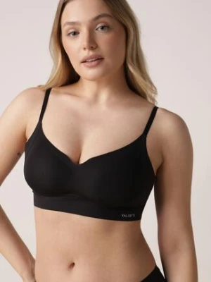 Czarny Bezszwowy Biustonosz Bez Fiszbin z Elastycznego Materiału Edalith love magnolia