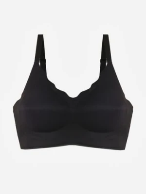 Czarny Bezszwowy Biustonosz z Usztywnieniem Bez Fiszbin Zeritha