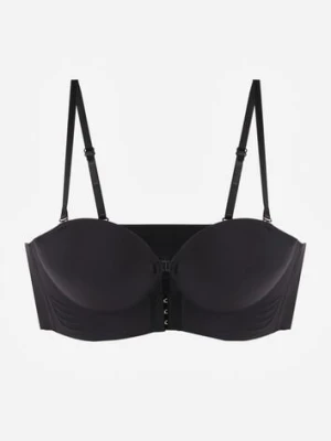 Czarny Biustonosz Push Up z Zapięciem z Przodu Beliri han