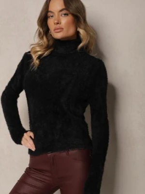 Czarny Casualowy Golf z Wełną Nomilae j&x