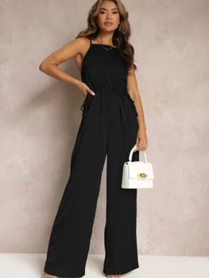 Czarny Długi Kombinezon ze Ściągaczem z Boku Notasia jus de pom