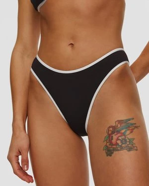 Czarny Dół Stroju Kąpielowego Damski Seafolly High Leg Pant