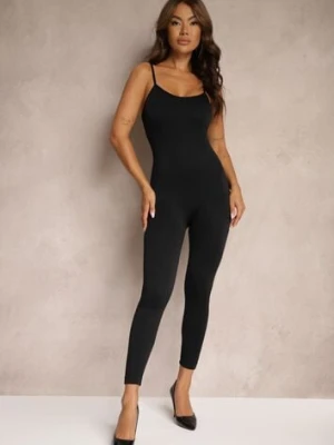 Czarny Dopasowany Kombinezon Taliowany na Ramiączkach Nevirenes han