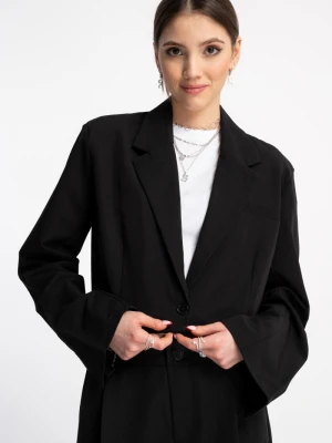 Czarny elegancki krótki żakiet Reporter
