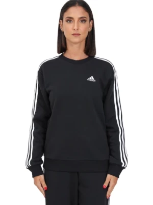 Czarny Essentials Bluza z polaru 3-Stripes dla kobiet Adidas