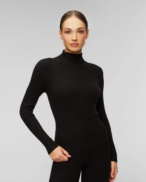 Czarny Golf Damski Varley Esme Rib Roll Neck