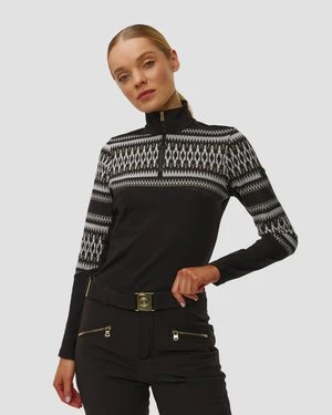 Czarny Golf Narciarski Damski Bogner Jelissa