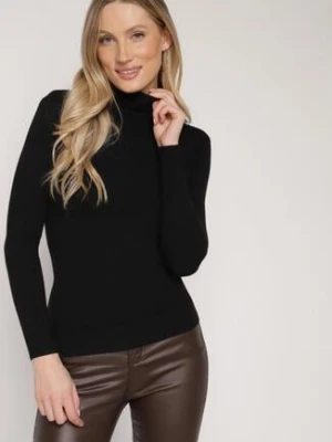 Czarny Golf z Bawełną o Prostym Kroju Mevoresa