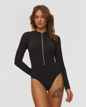 Zdjęcie produktu Czarny Jednoczęściowy Strój Kąpielowy Damski Seafolly Zip Front Surfsuit